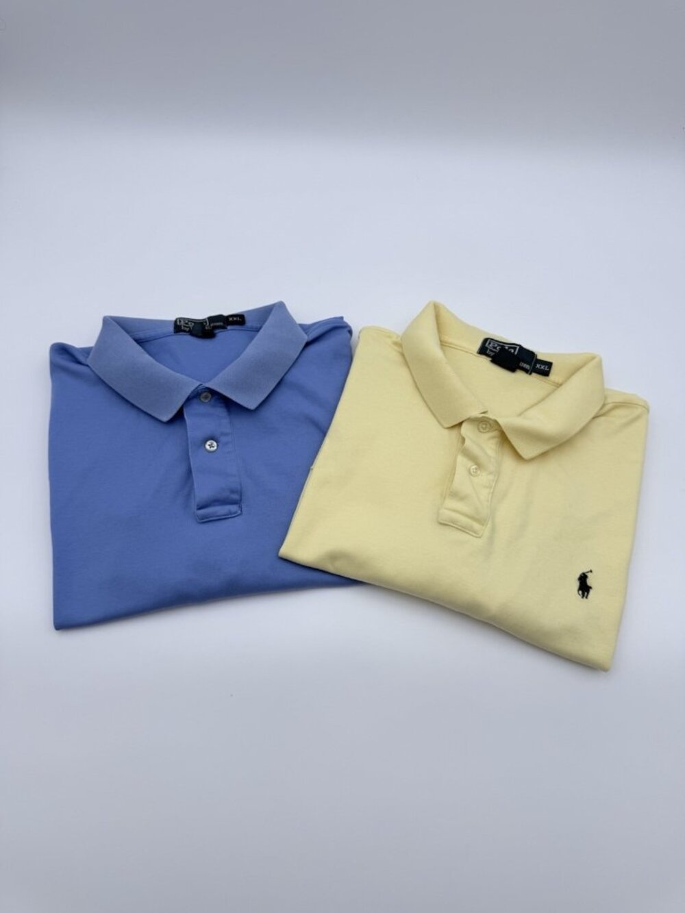 Mens Ralph Lauren Polo Golf Shirt Yellow Short Sleeve Cotton Size XXL Bundle - Picture 1 of 16